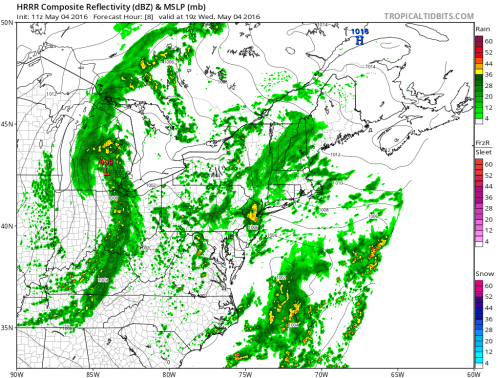 hrrr8 rain moving northeast