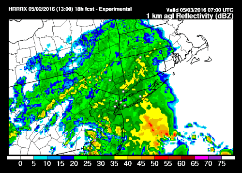 hrrrradar HRRR Model Rain Coming Overnight