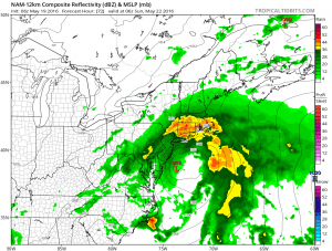 nam72 Rain Wind Saturday Early Sunday