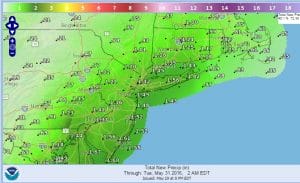 precip Rain Moving To NYC