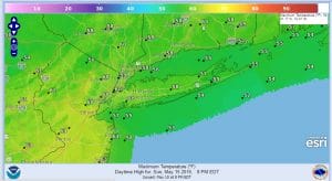 sunday dry air penetrates