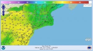 dewpoints JOESTRADAMUS Weekend Long Range Outlook