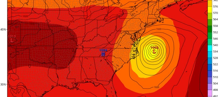 Coastal Storm Offshore Early Next Week