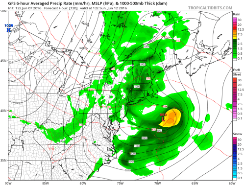 gfs120 Midday Thunderstorms Wednesday