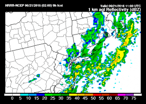 hrrr11 HRRR Model Thunderstorms Daybreak