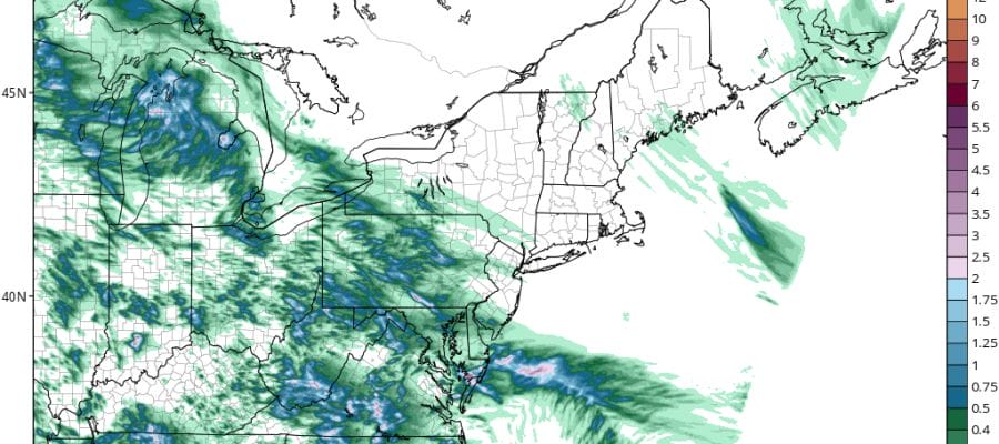 HRRR Model Showers