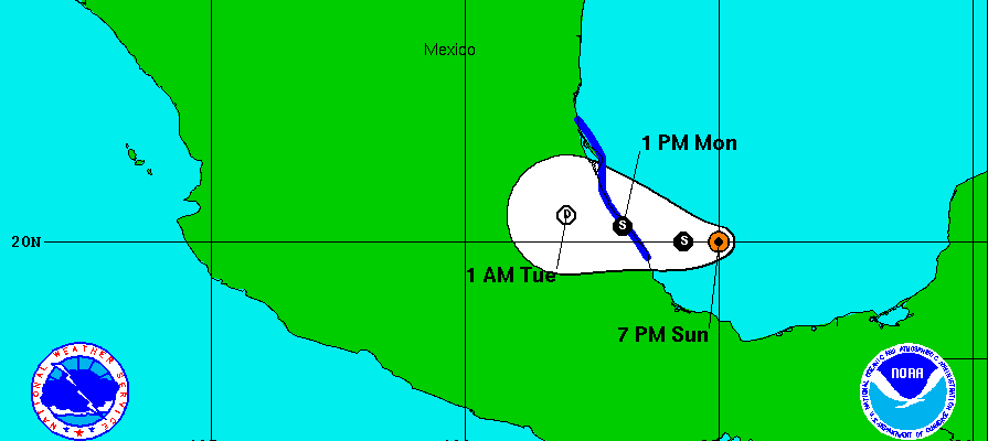 Tropical Depression 4 Mexico Bound