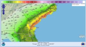 precip Tropical Storm Colin Moving Toward Shore