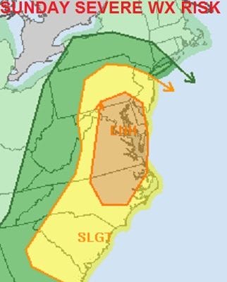 Severe Weather Risk Sunday