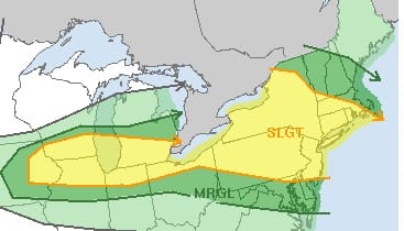 Severe Weather Risk Saturday Evening