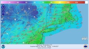 wednesday Shower Thunderstorm Overnight