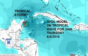strong tropical wave moving west