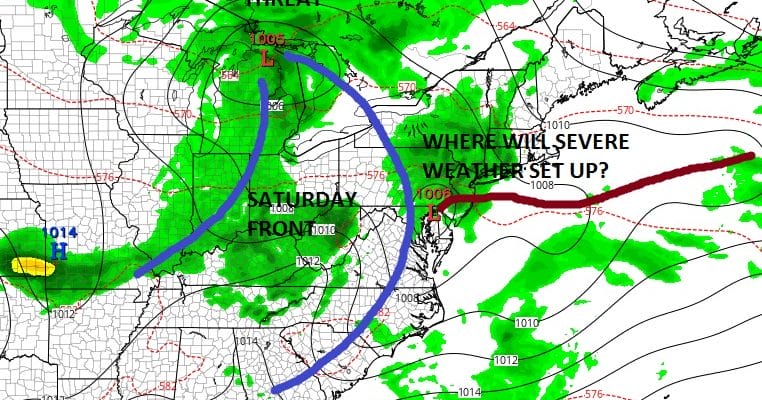 Severe Weather Threat Friday Just West