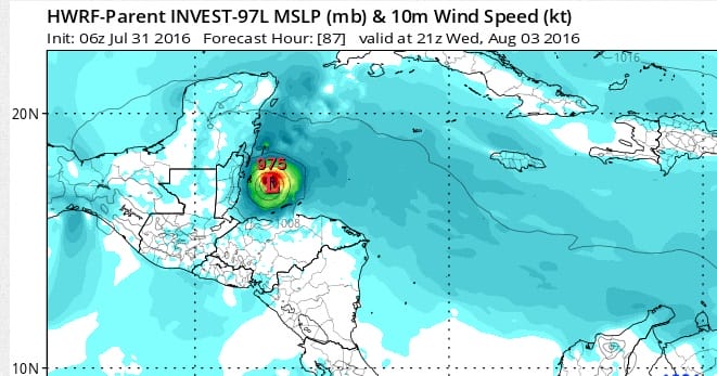 strong tropical wave moving west
