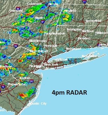 thunderstorms developing
