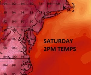 saturday Heatwave 100 Degree Temperatures