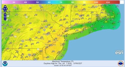 thursday Hot Humid Weather Ahead
