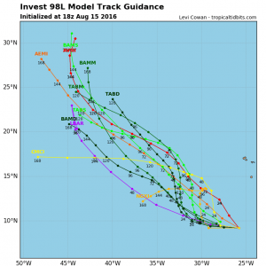 98L_tracks_latest Tropical Atlantic Showing Signs of Life