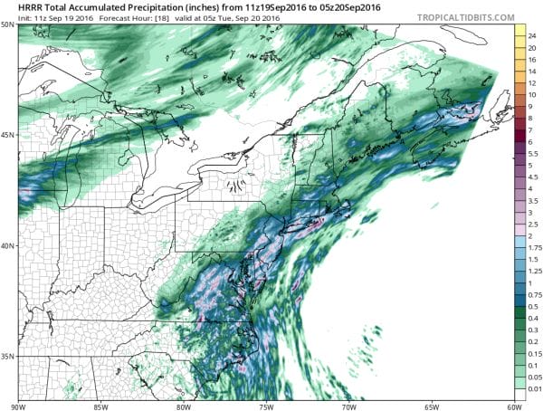 hrrr rainfall moving in