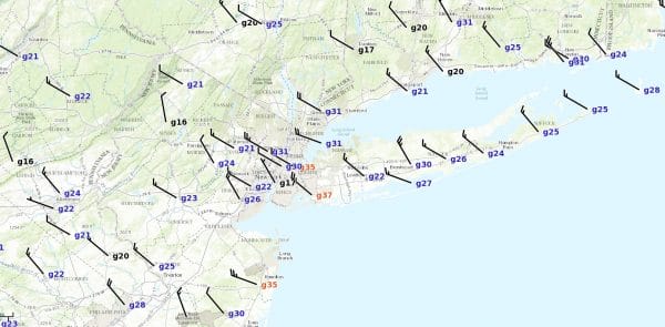 Strong Winds Slowly Diminishing