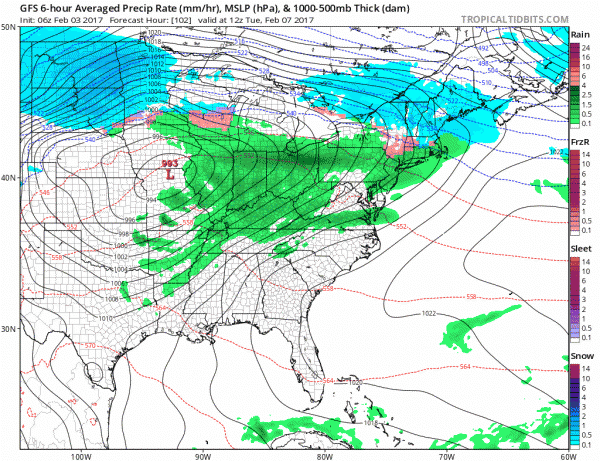 major storm super bowl weekend