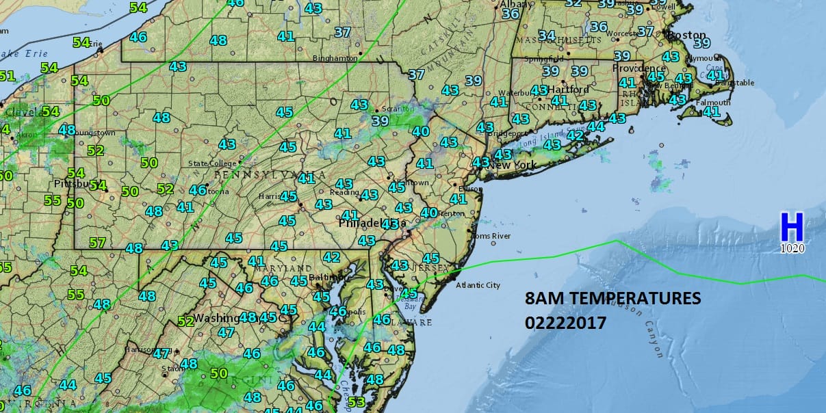 Warm Air Moving Northward