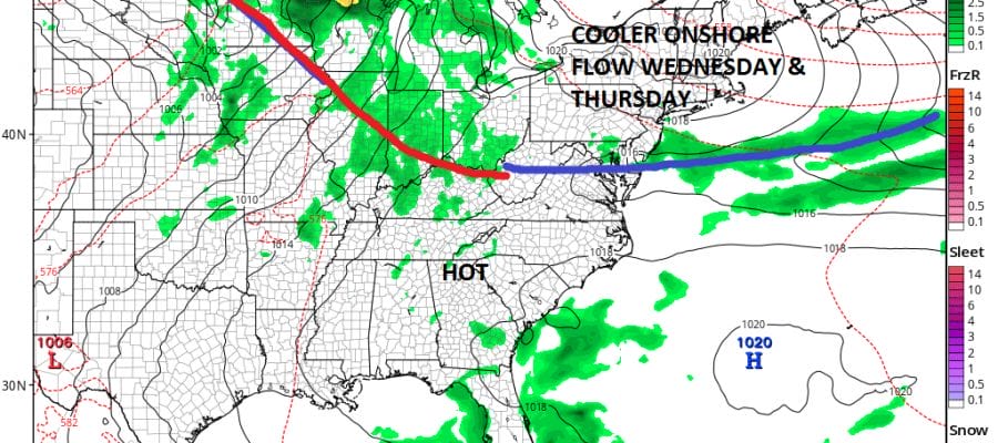 long range heatwave moving