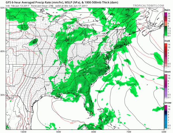 cooler air moving south