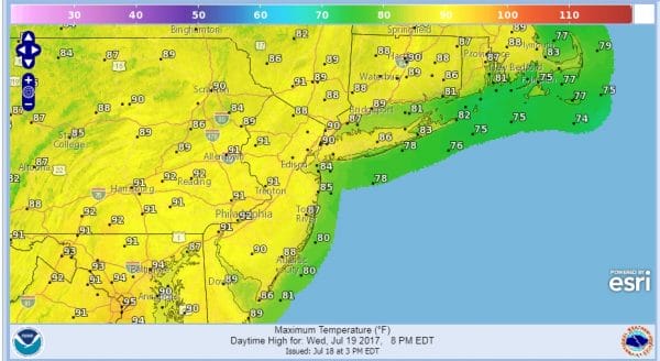 thunderstorms hot humid
