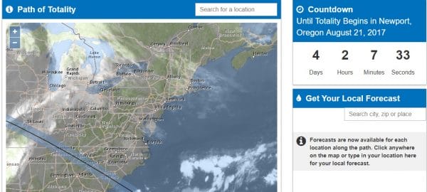solare eclipse weather
