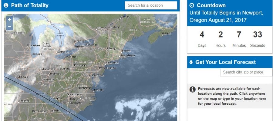 solare eclipse weather