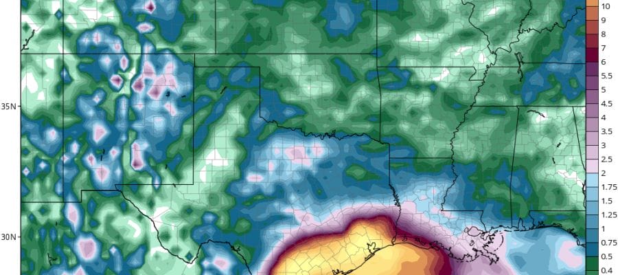 tropical storm harvey rainfalll forecast