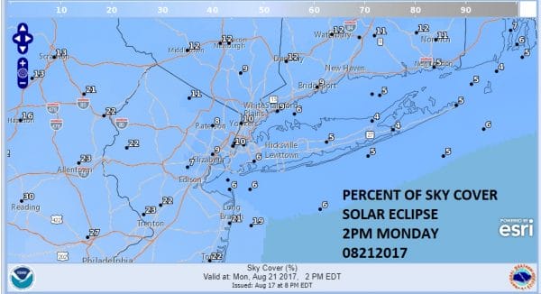 solar eclipse sky cover forecast