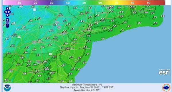 rain moving northeast