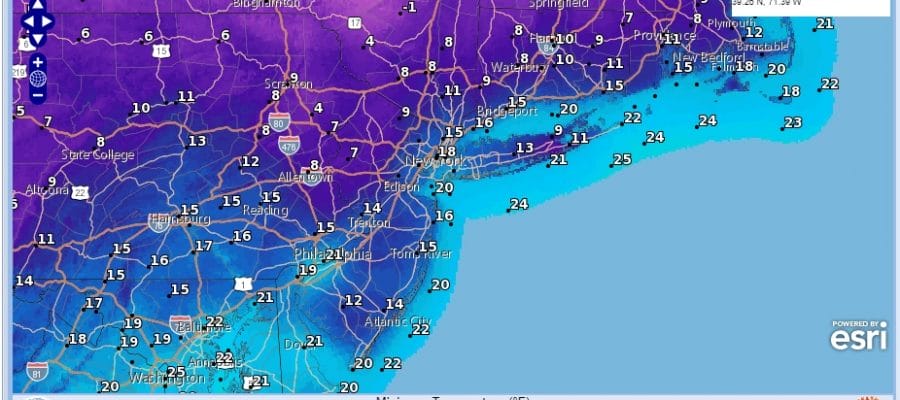 very cold below freezing