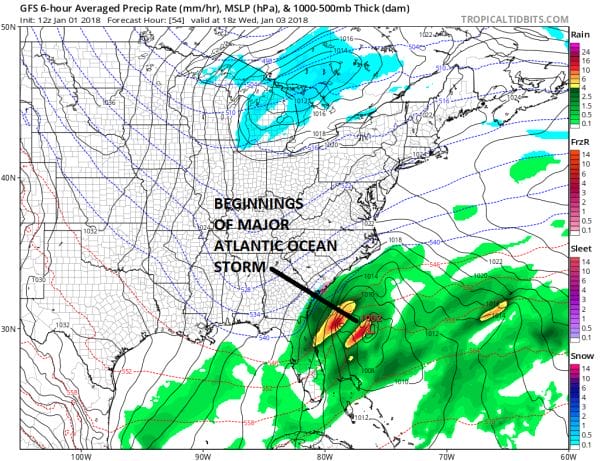 major atlantic ocean storm