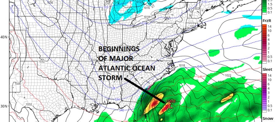 major atlantic ocean storm