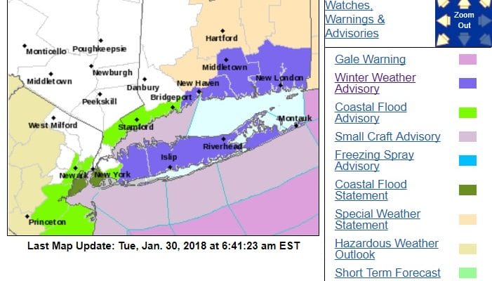 snow winter weather advisory