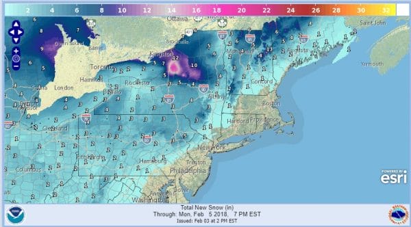 Snow Forecasts Super Bowl Sunday 02030208 Updated