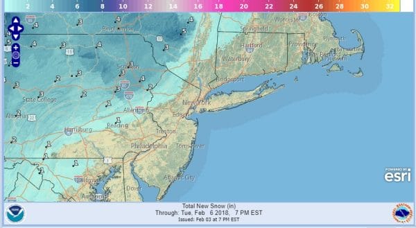 Winter Weather Advisory NE Pennsylvania Catskills
