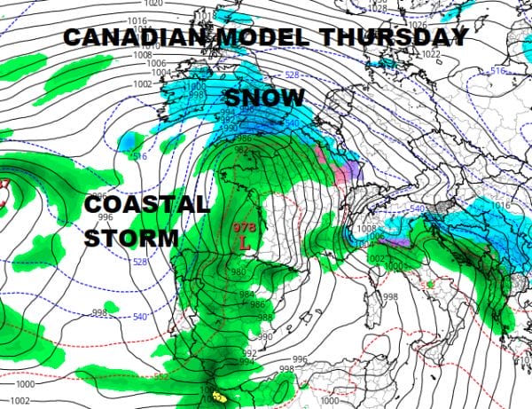 Europe Britain Snow Cold Noreaster East Coast Late Week