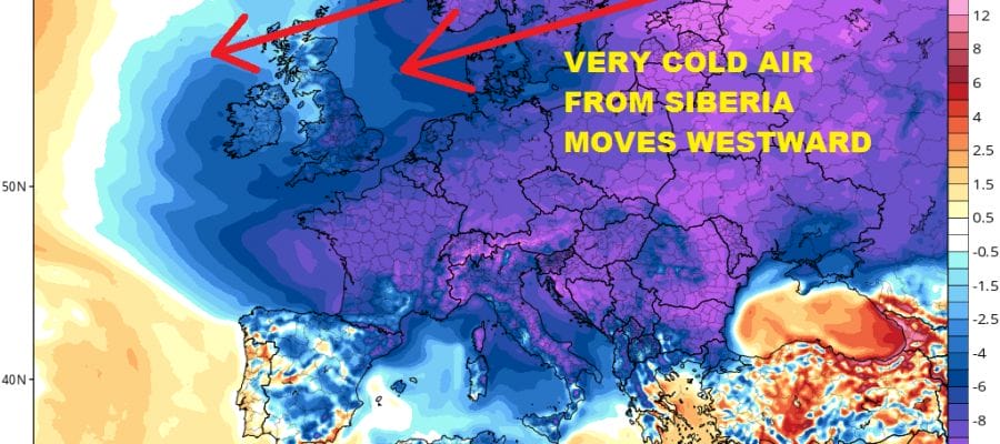 Europe Freezes While Noreaster Possibility Appears Late Next Week