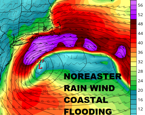 Noreaster Gales Tides Coastal Flooding Late Week