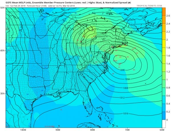 Noreaster Possibility Cold Air Lacking