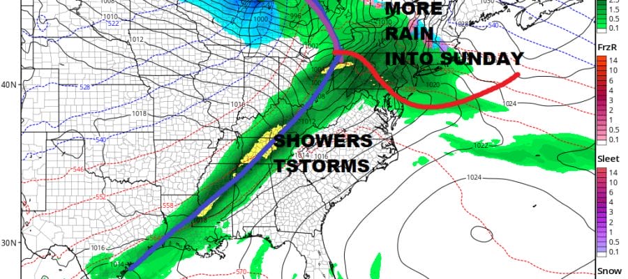 Rain Overnight Into Sunday Afternoon Storm Heads To Great Lakes