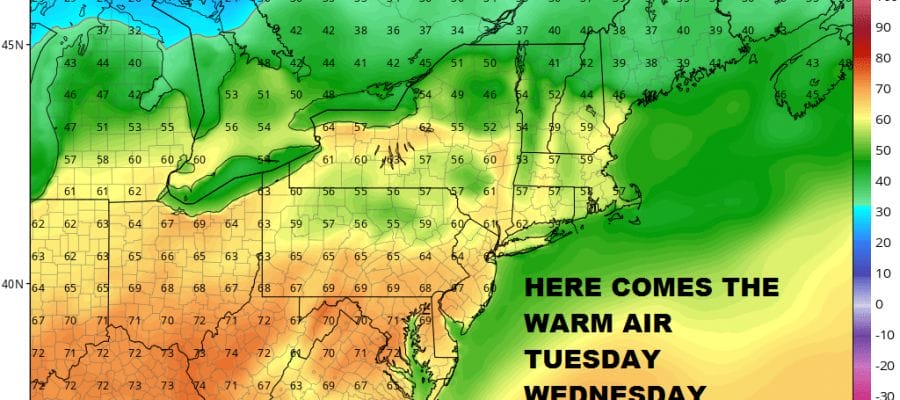 Warm Front Showers Fog Overnight Warm Next 2 Days