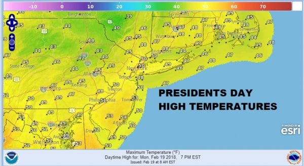 Showers Arrive Ahead of Springlike Weather Tuesday Wednesday