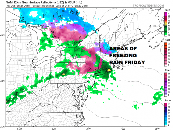 Record Highs Again Colder Thursday Freezing Rain Inland
