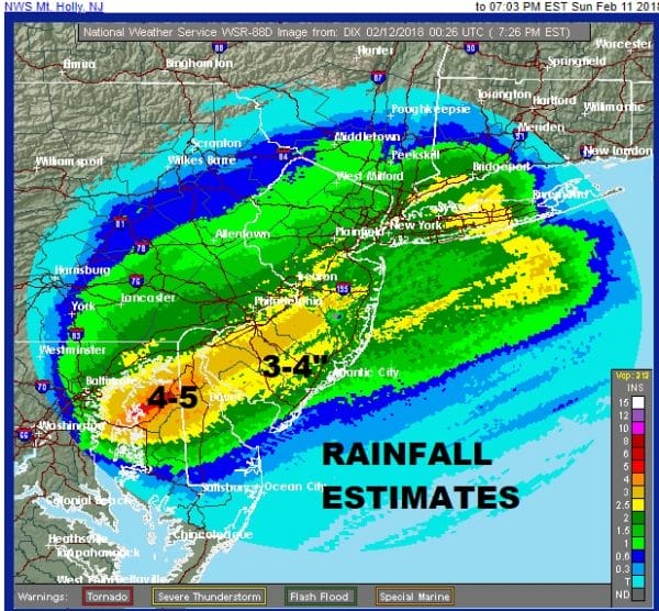 Flood Advisory South Jersey Rain Moving Eastward