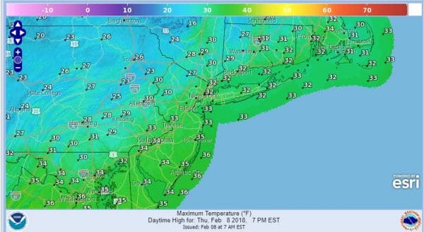 Sunshine Cold Thursday Rain Weekend